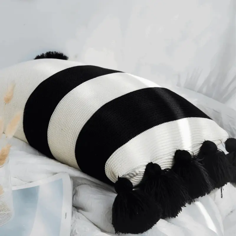 Homeko Bold Stripe Knitted Pillow Cover