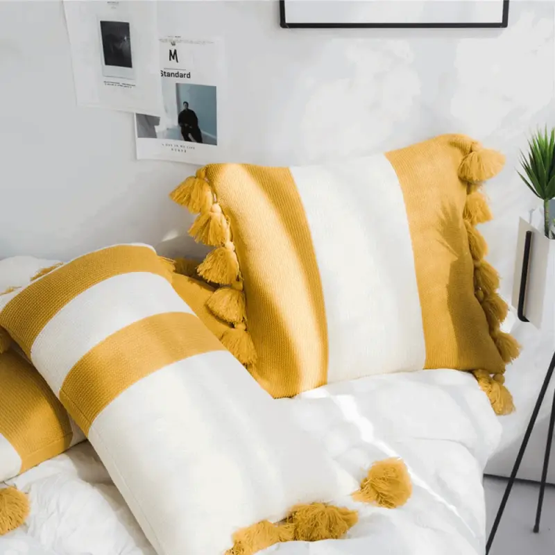 Homeko Bold Stripe Knitted Pillow Cover