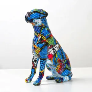 Homeko Boxer Nordic Painted Statue