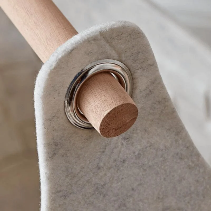 Homeko Braided Felt Storage Baskets with Wood Handles -