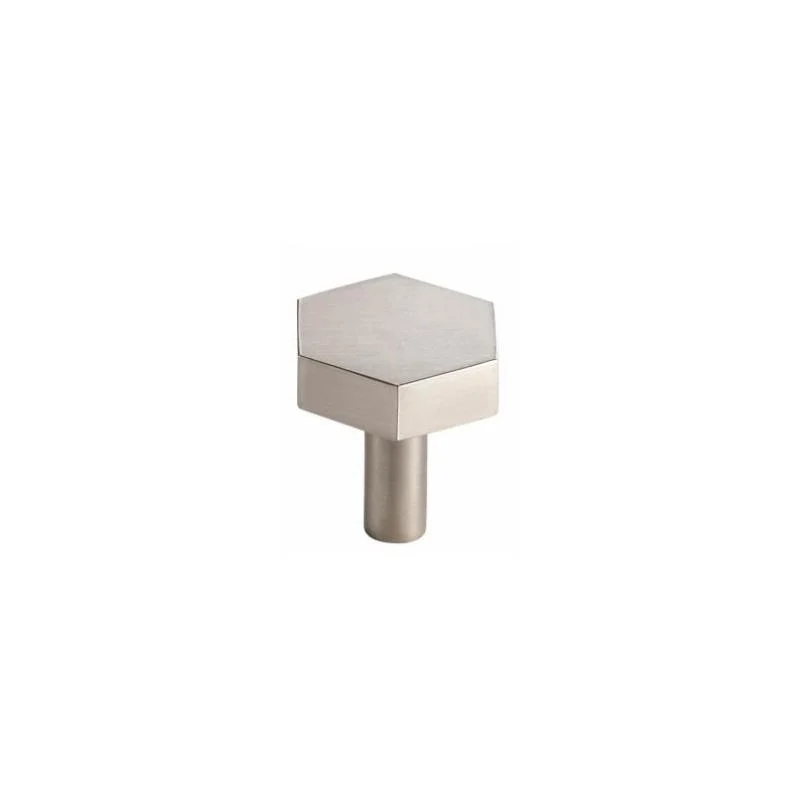 Homeko Brass Modern Brushed Nickel Hexagon Wall Hooks -