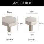 Homeko Brass Modern Brushed Nickel Hexagon Wall Hooks
