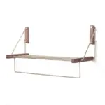 Homeko Brass Wall Mounted Shelf Storage Rack