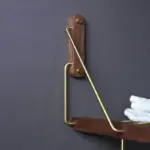 Homeko Brass Wall Mounted Shelf Storage Rack