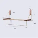 Homeko Brass Wall Mounted Shelf Storage Rack