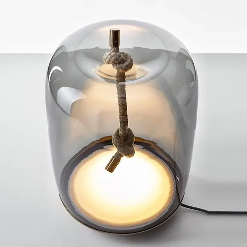 Homeko Brokis Knot Glass Drum Table Lamp