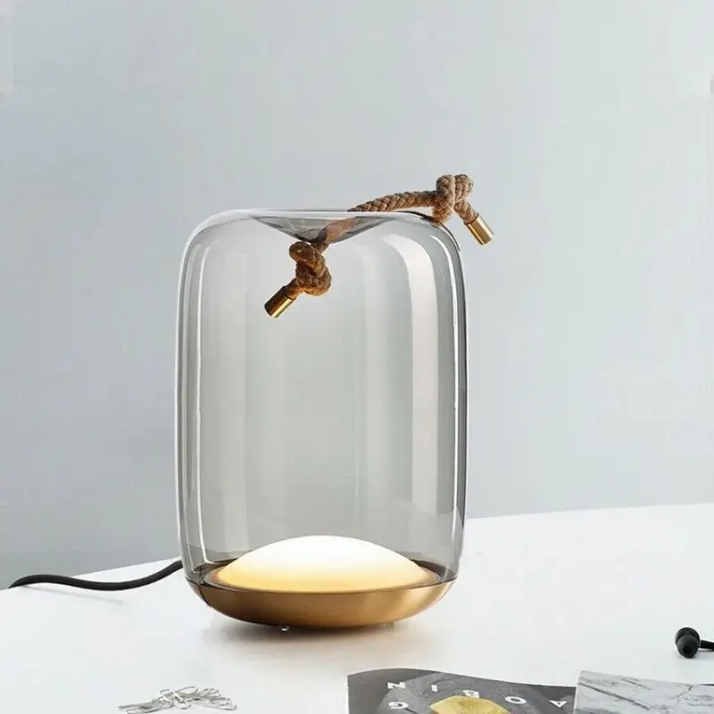 Homeko Brokis Knot Glass Drum Table Lamp