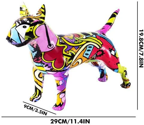 Homeko Bull Terrier Nordic Painted Statue -