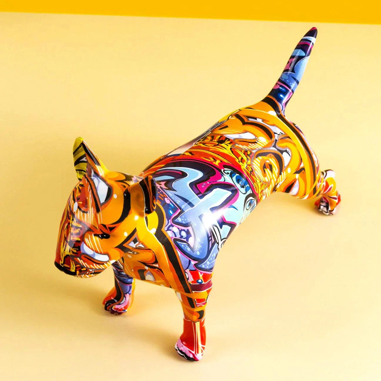 Homeko Bull Terrier Nordic Painted Statue -