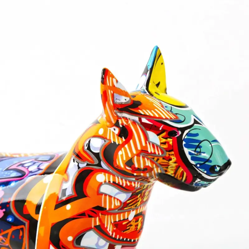 Homeko Bull Terrier Nordic Painted Statue