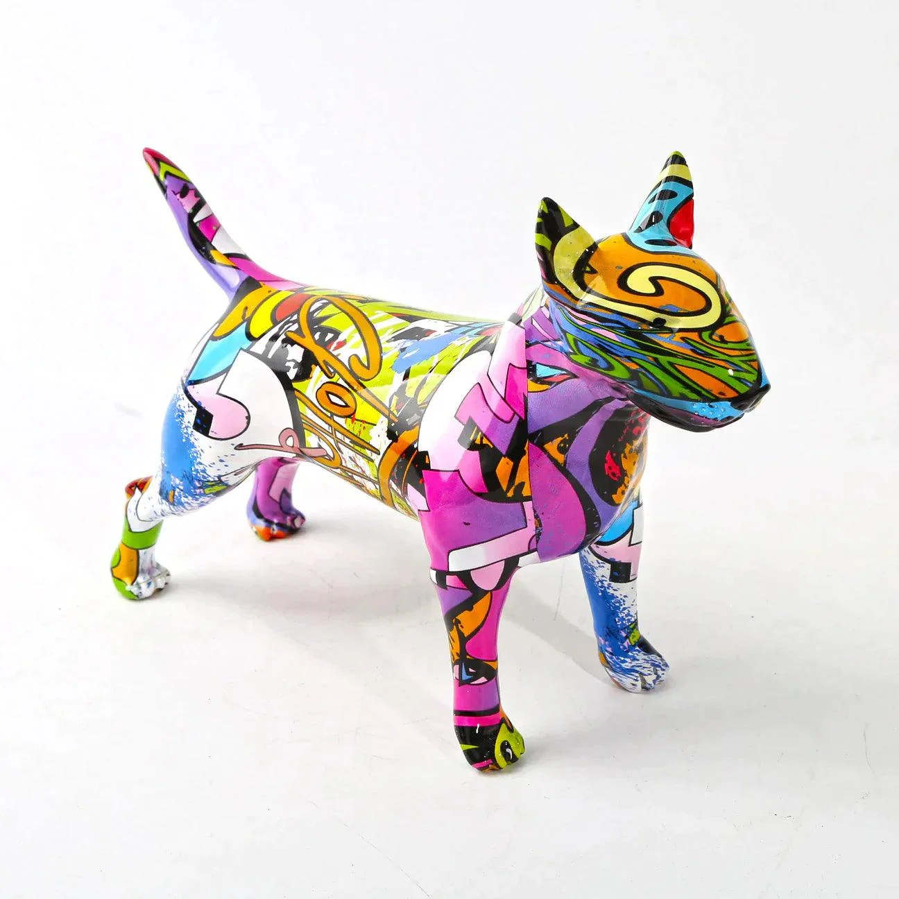 Homeko Bull Terrier Nordic Painted Statue -