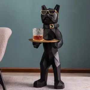 Homeko Bulldog Nordic Sculpture Tray Table