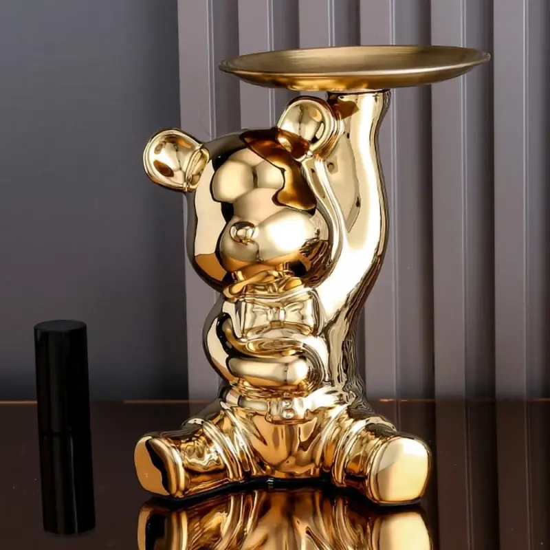 Homeko Bulldog Sculpture Table Tray and Piggy Bank