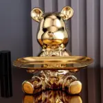 Homeko Bulldog Sculpture Table Tray and Piggy Bank