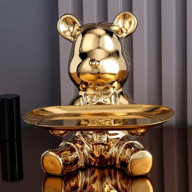 Homeko Bulldog Sculpture Table Tray and Piggy Bank