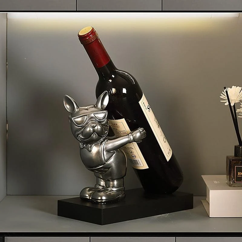 Homeko Bulldog Wine Bottle Holder -