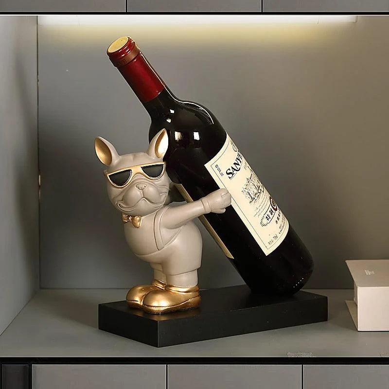 Homeko Bulldog Wine Bottle Holder -