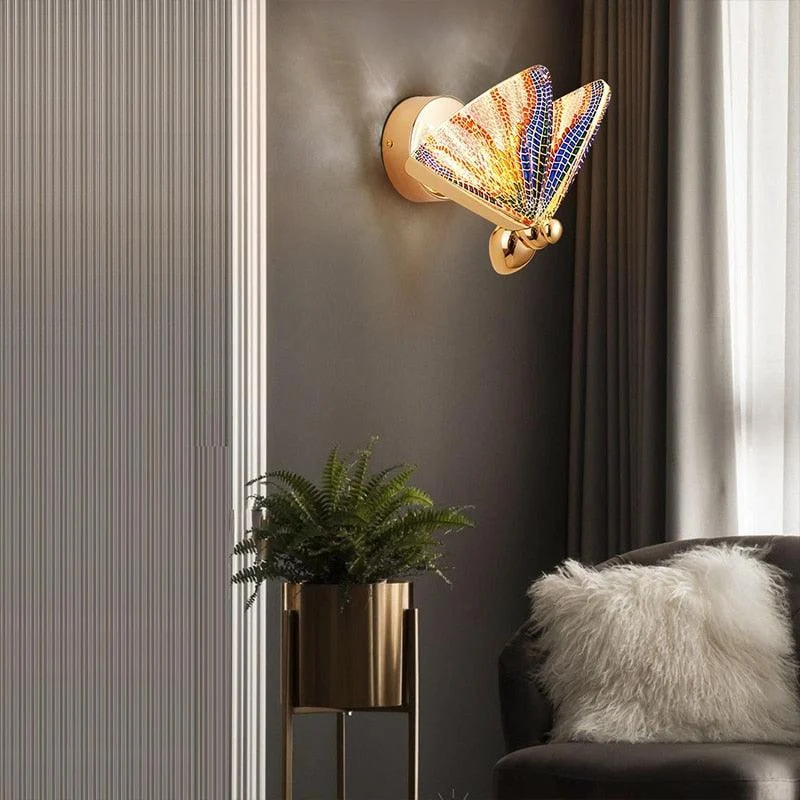 Homeko Butterfly Golden Wall Sconce -