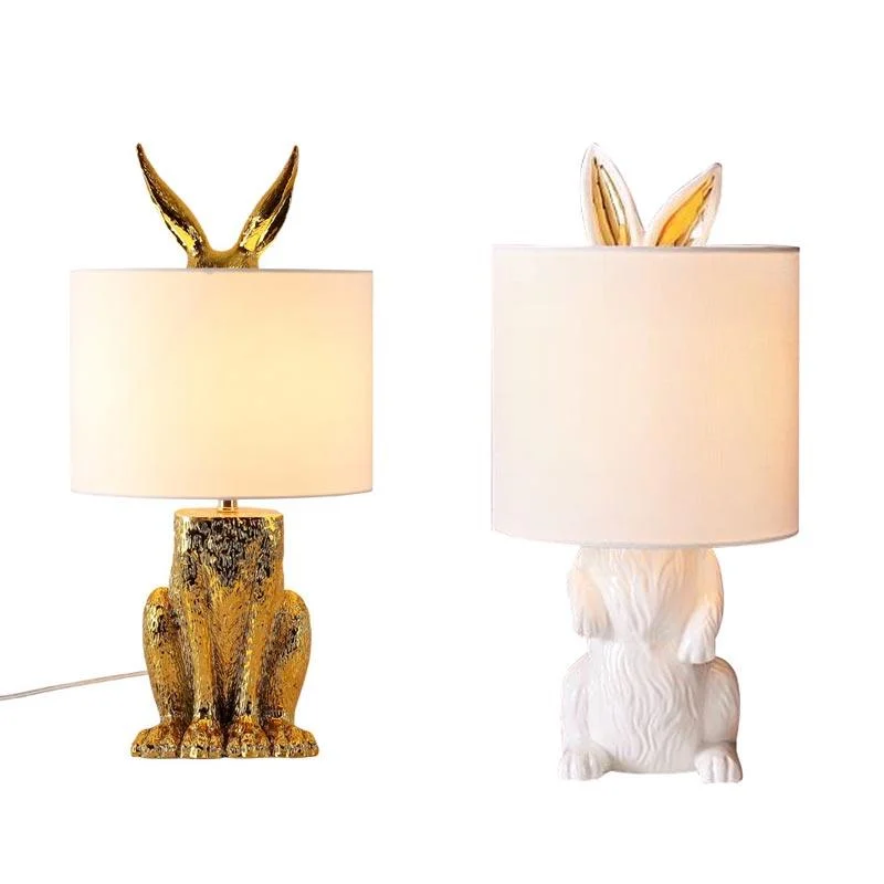 Homeko Cast Resin Rabbit Table Lamp -