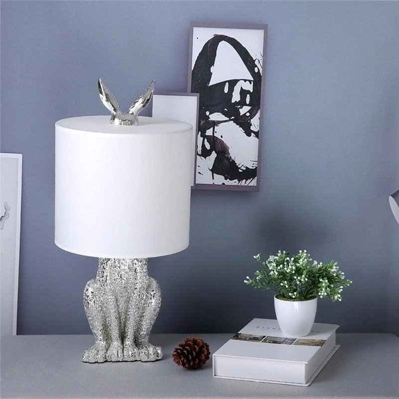 Homeko Cast Resin Rabbit Table Lamp -