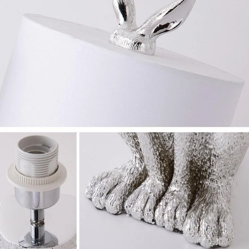 Homeko Cast Resin Rabbit Table Lamp -