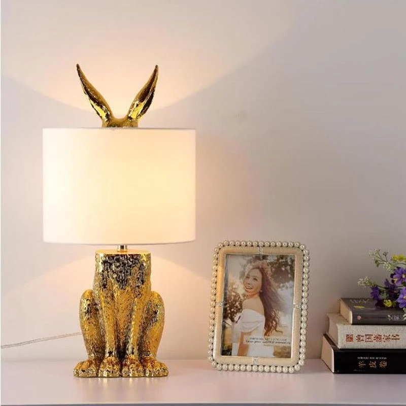 Homeko Cast Resin Rabbit Table Lamp -