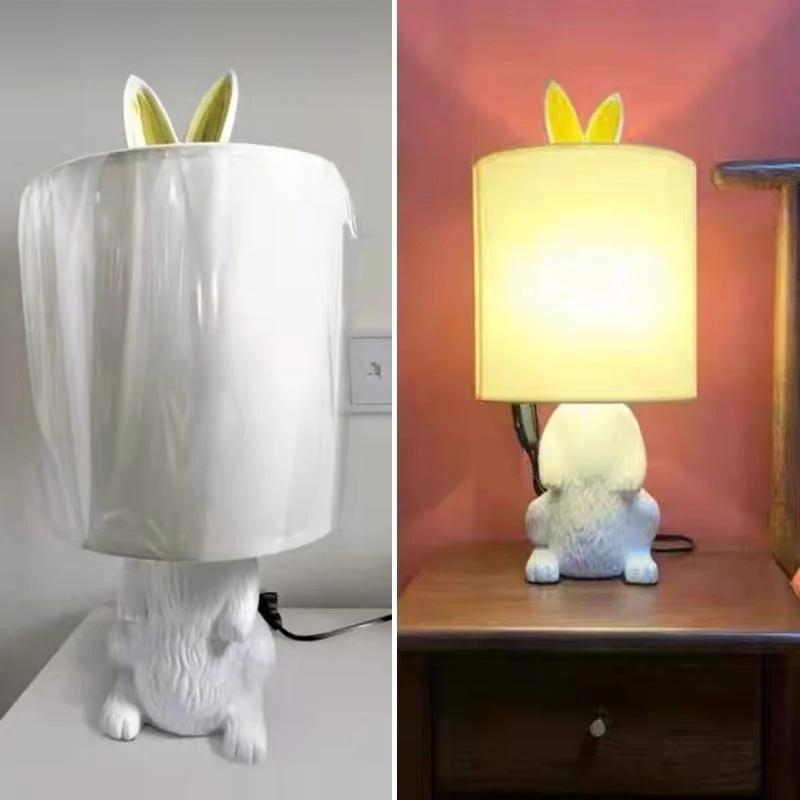 Homeko Cast Resin Rabbit Table Lamp -