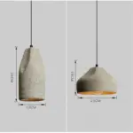 Homeko Cement Iron Industrial Style Pendant Light