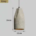 Homeko Cement Iron Industrial Style Pendant Light