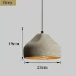 Homeko Cement Iron Industrial Style Pendant Light