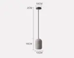 Homeko Cement LED Stone Pendant Lamp
