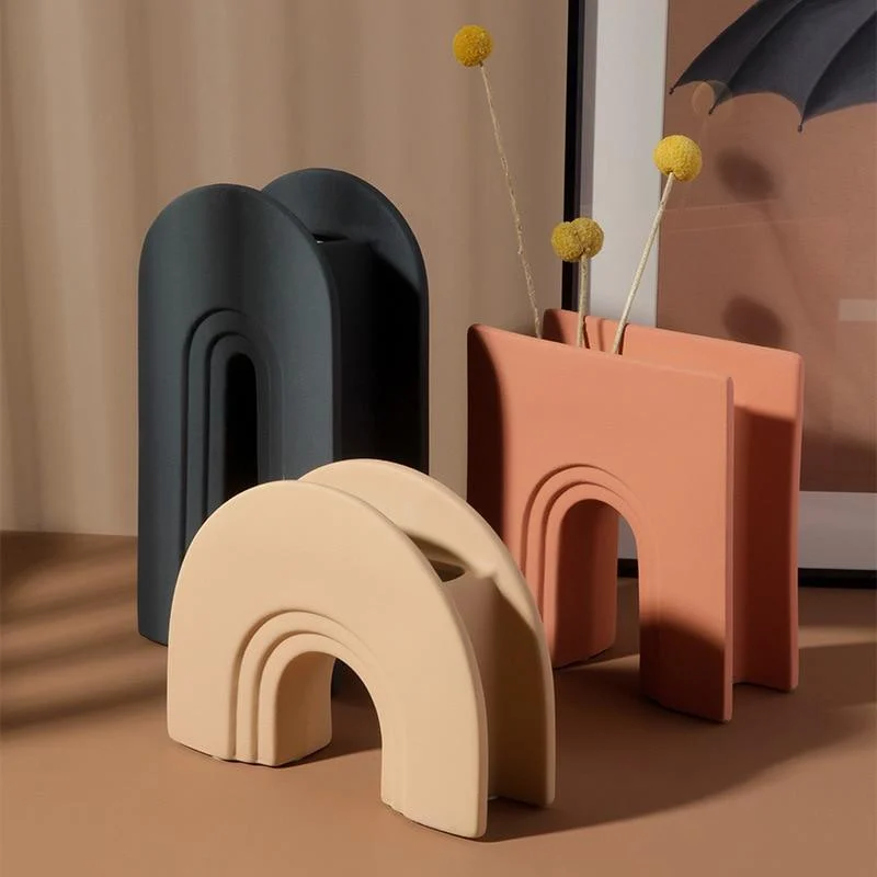 Homeko Ceramic Arch Vases -