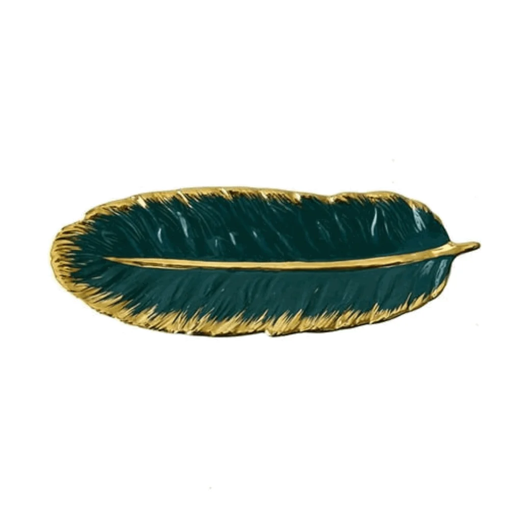 Homeko Ceramic Feather Tray -