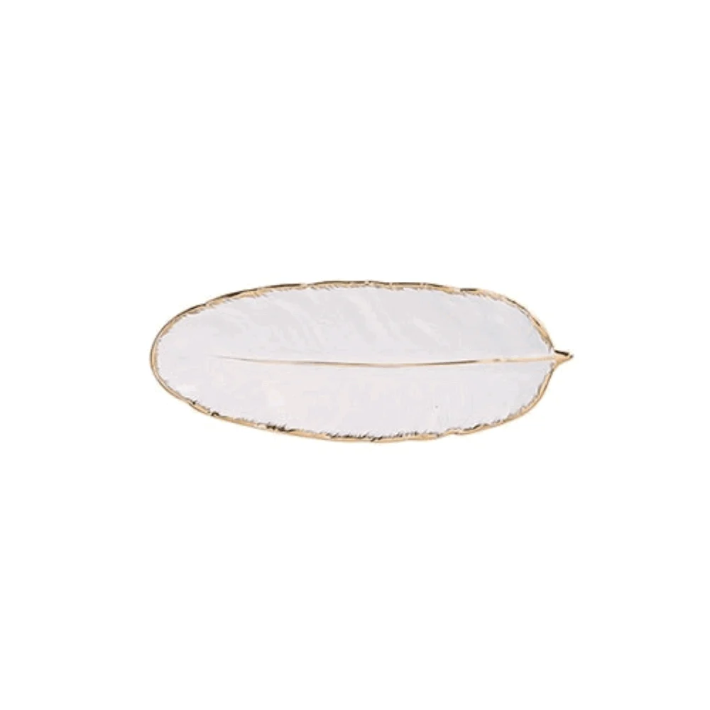 Homeko Ceramic Feather Tray -