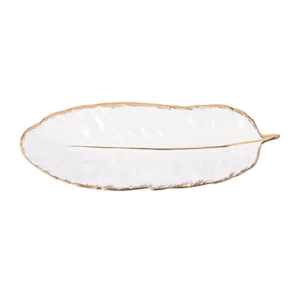 Homeko Ceramic Feather Tray -