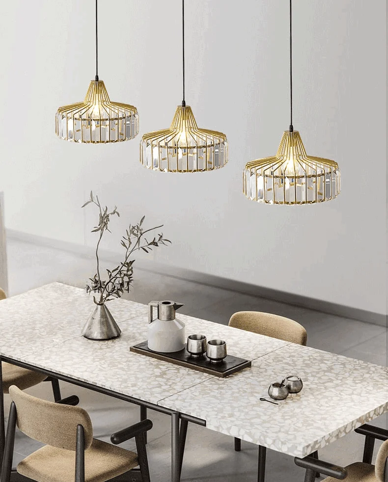 Homeko Circular Crystal Pendant Light -