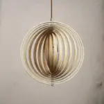 Homeko Circular Moon Wood Pendant Light