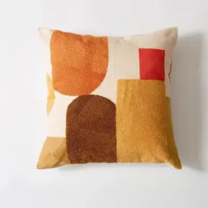 Homeko Coffee Abstract Block Pillow Cover