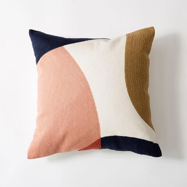 Homeko Color Block Abstract Pillow Cover -