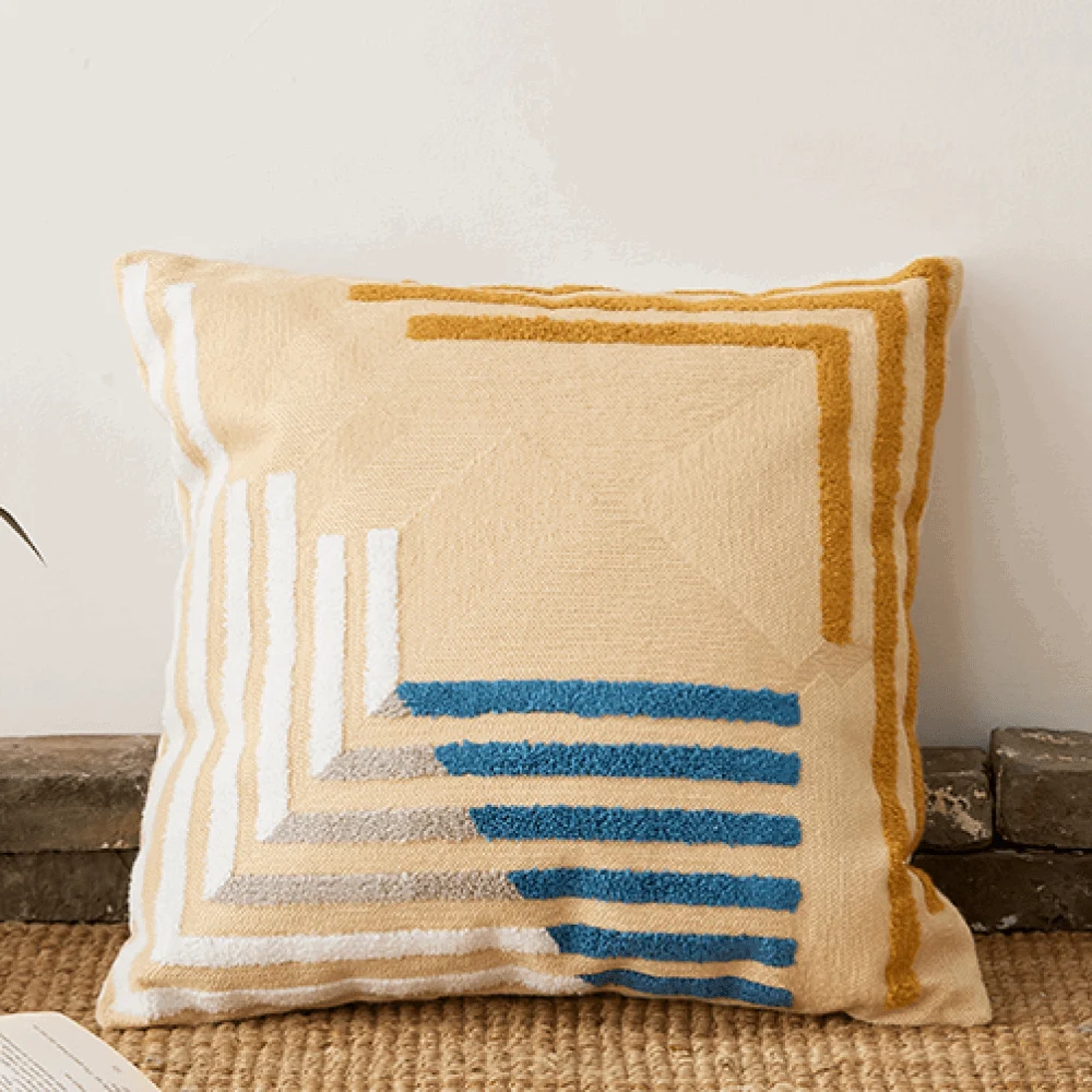 Homeko Color Block Abstract Pillow Cover -