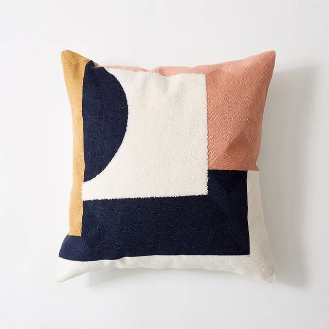 Homeko Color Block Abstract Pillow Cover -