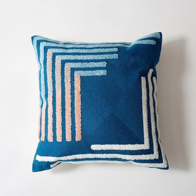 Homeko Color Block Abstract Pillow Cover -