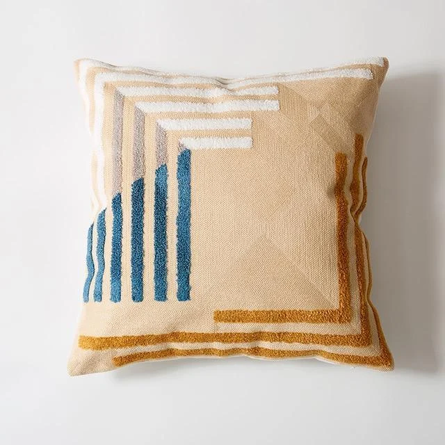 Homeko Color Block Abstract Pillow Cover -