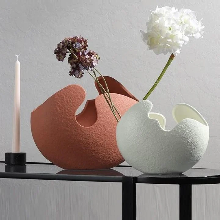 Homeko Color Cracked Egg Vases -