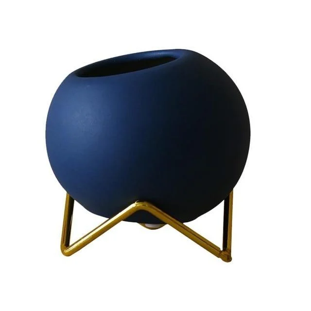 Homeko Colors Ceramic Planter Pots with Stand -