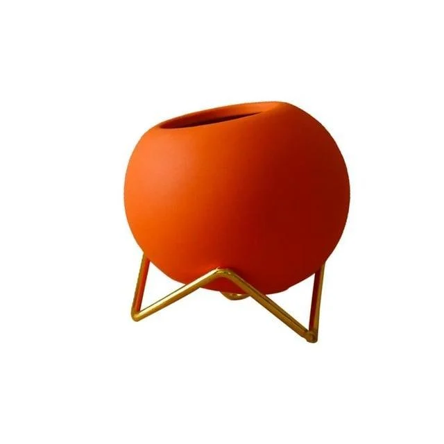 Homeko Colors Ceramic Planter Pots with Stand -
