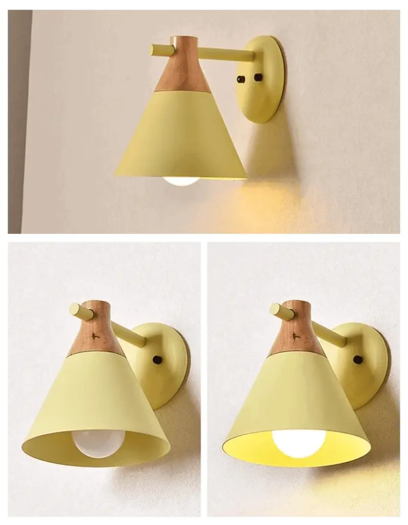Homeko Cone Wood Wall Light