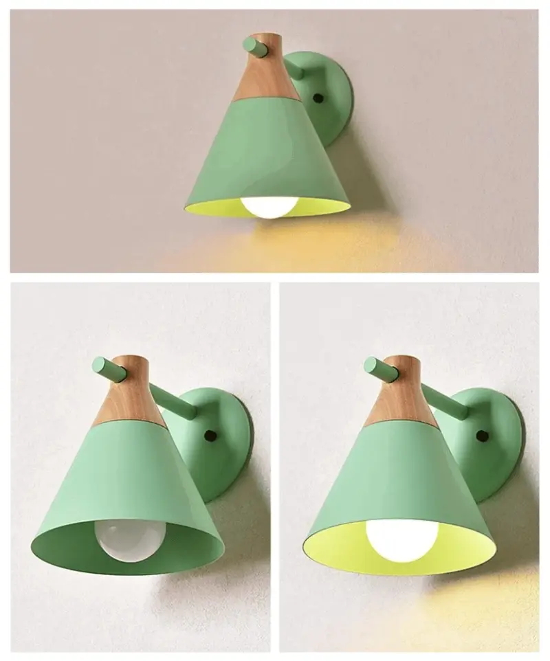 Homeko Cone Wood Wall Light