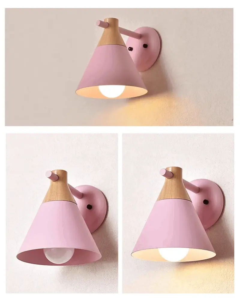 Homeko Cone Wood Wall Light