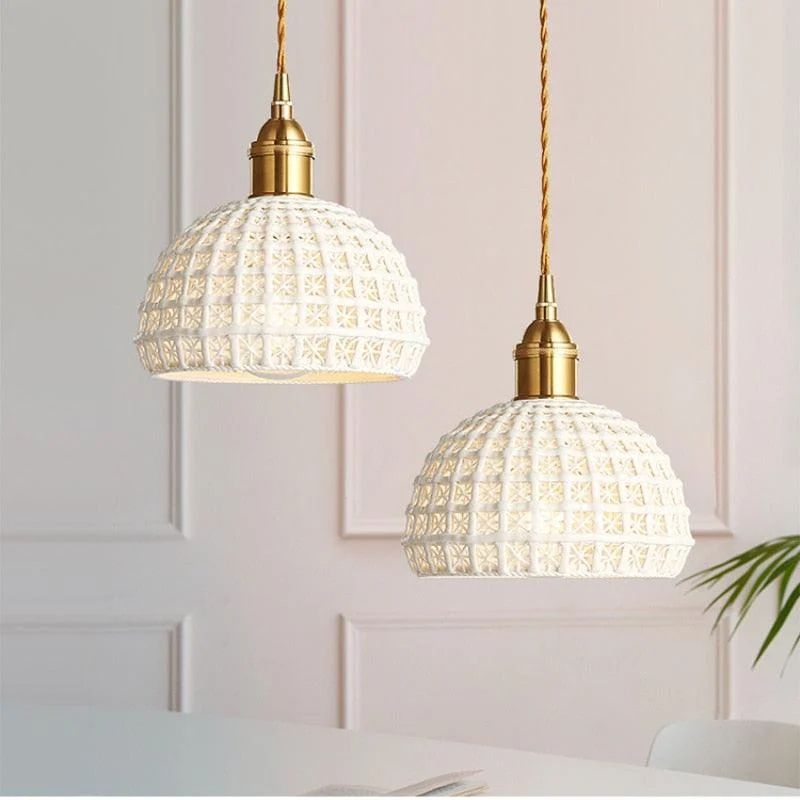 Homeko Copper Ceramic Pendant Lamp -